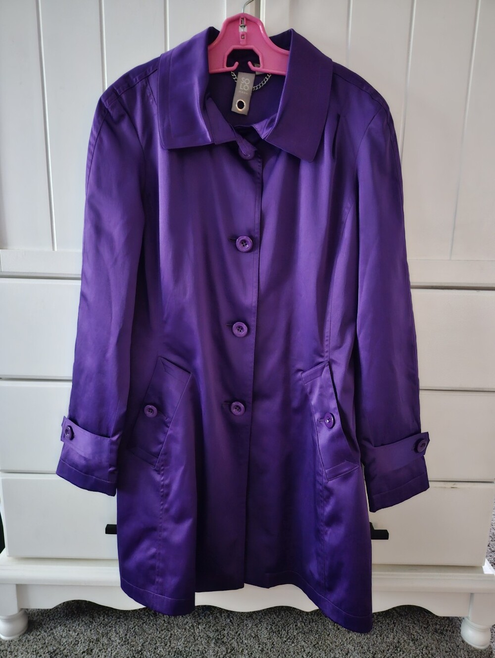 Purple Women's Trench Coat Sz 8